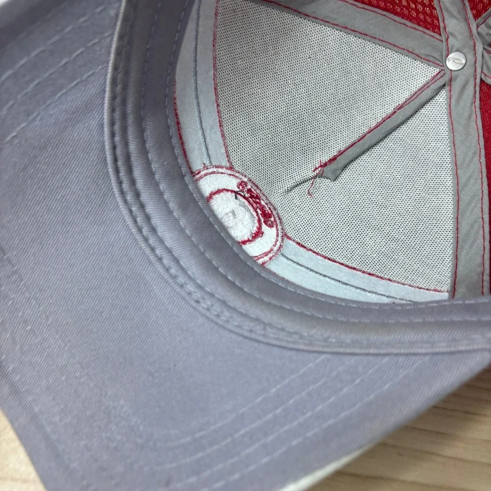 Osgood Hat Cap Strap Back Red White Fargo North Dakota One Size‎ Adjustable